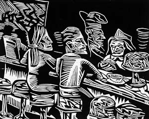 woodcut #10 by Jerry Pagane