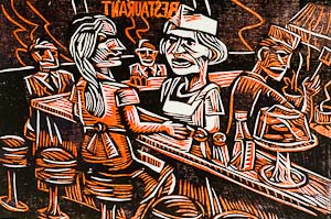 woodcut #11 by Jerry Pagane