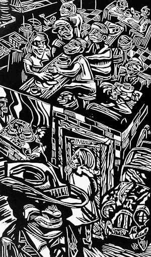 woodcut #2 by Jerry Pagane