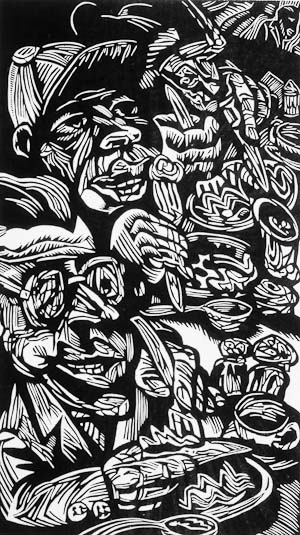 woodcut #7 by Jerry Pagane