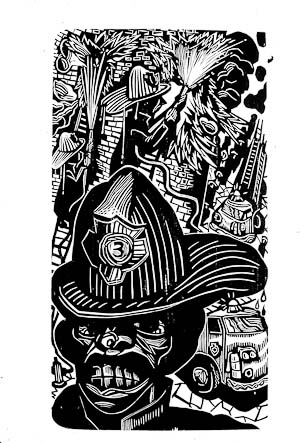 woodcut #9 by Jerry Pagane